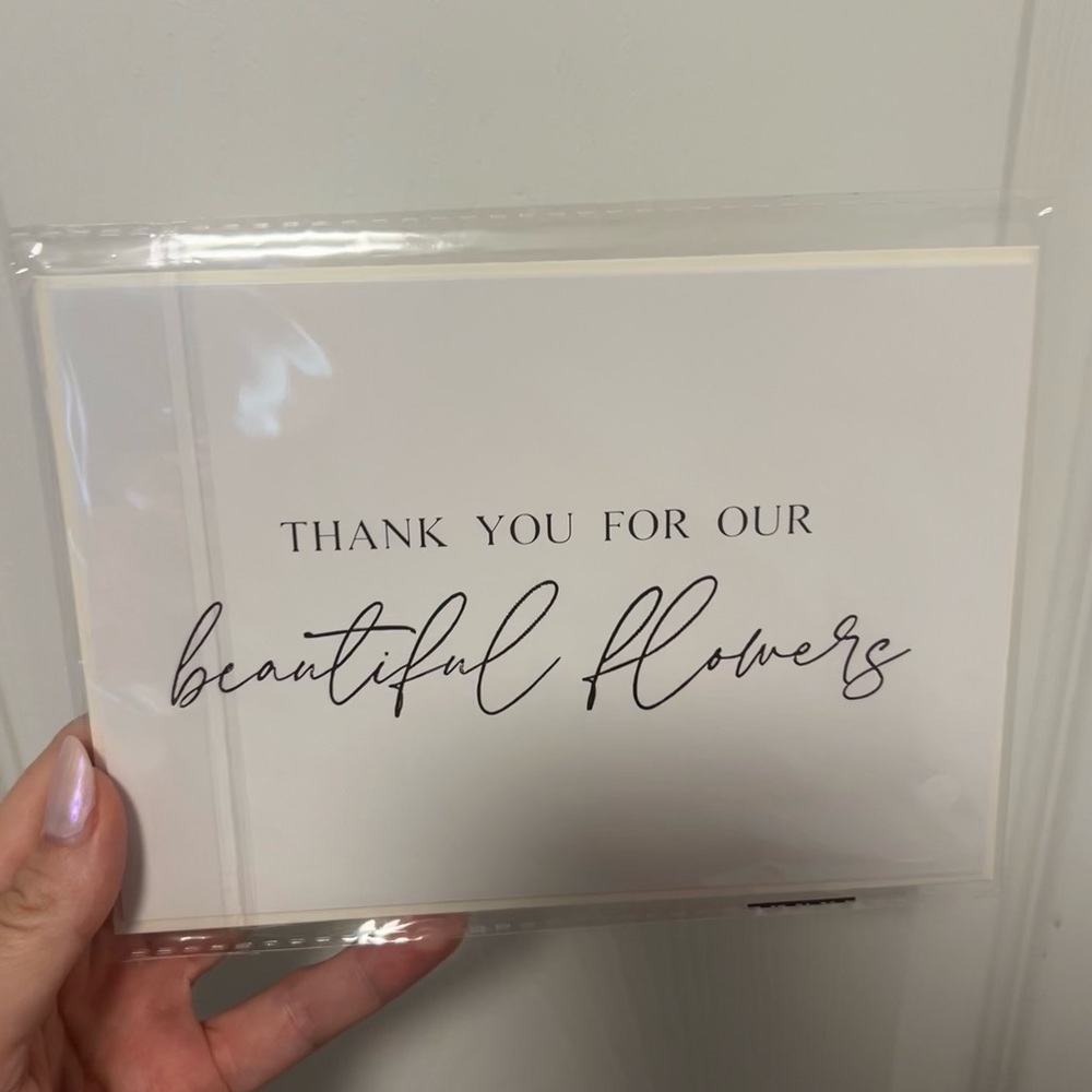 Florist Thank You Card with Envelope